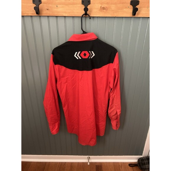 Vintage 90s Mens Medium Western Ely Diamond‎ Pearl Snap Button Shirt Rodeo - Picture 4 of 7